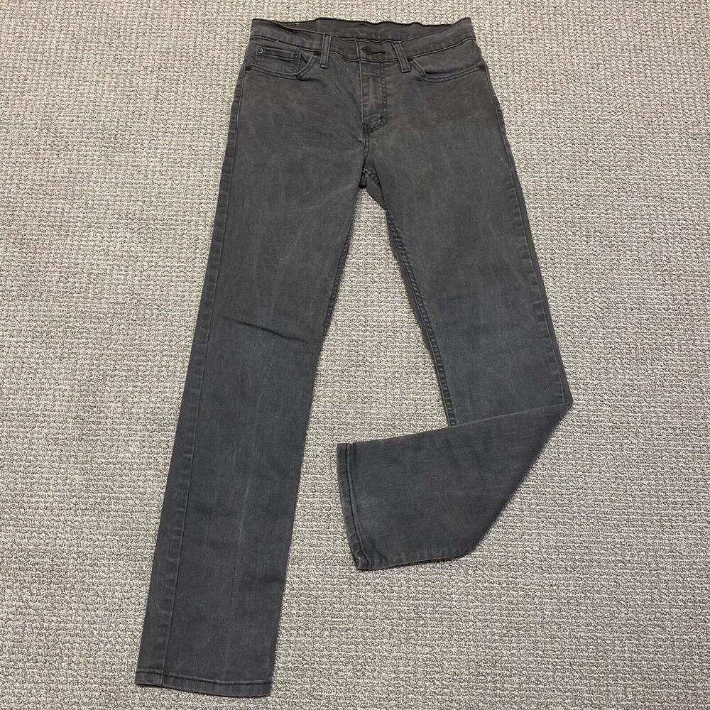 Levis 511 Jeans Mens 30x30 Gray Denim Slim Straight Leg Dark Wash Denim Pants
